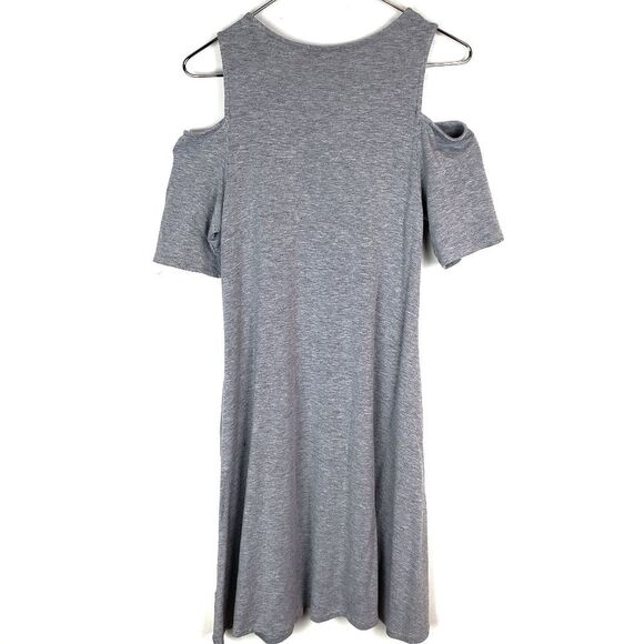 PHILOSOPHY Gray Cold Shoulder Soft Swing Dress XS - Picture 1 of 6